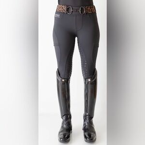 Esprit Equestrian Wear Pull On Riding Tights | Burgundy Sz L Breeches Riding
